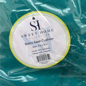 Sweet Home Collection Teal Bistro Seat Cushion 2pck